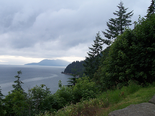 View of Bellingham Bay from Chuckanut Drive